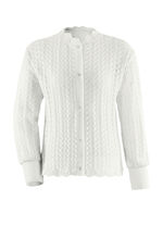 Bedjas, lange mouwen en doorknoopsluiting NATUURWIT