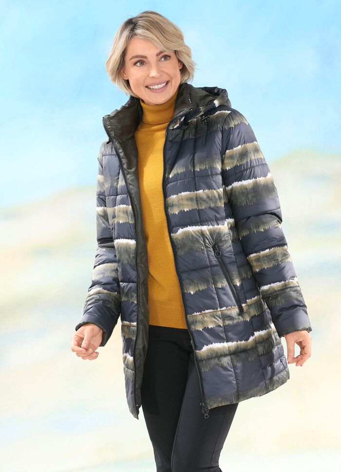 Lange jas met fantasiedessin 