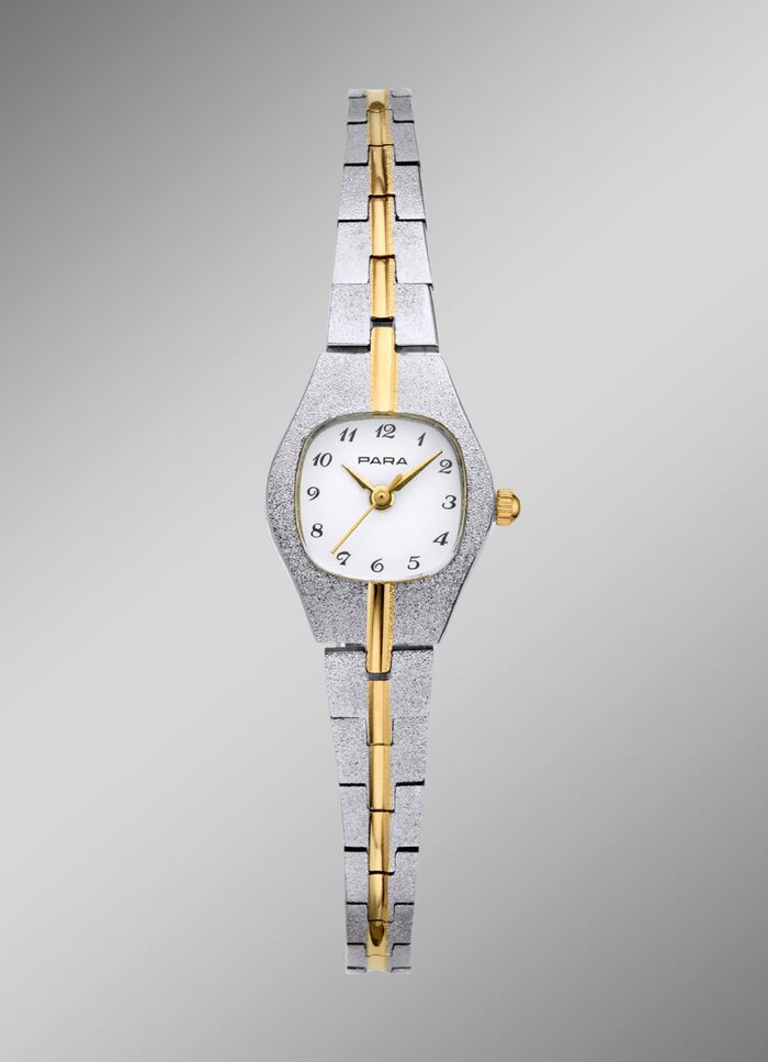 Dameshorloge van Para met een tweekleurige decoratieve bandkast 