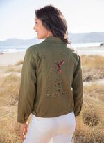 Geborduurd spijkerjack 