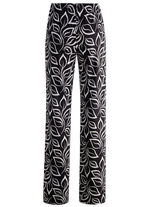 Broek met comfortabele breedte ZWART-WIT