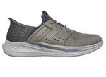 SKECHERS pantoffels met voorgevormde instaphielplaat TAUPE-GRIJS