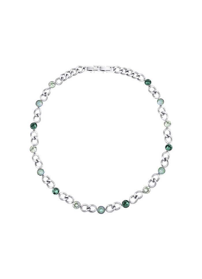 Ketting met groene kristallen 