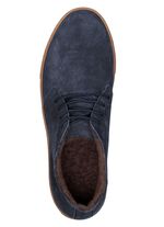 GINO GALANTE, gevoerde herenlaarzen, winterschoenen, met wol MARINE