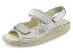 Waldläufer, comfortabele damessandalen, breedte H, met uitneembaar voetbed TAUPE METALLIC
