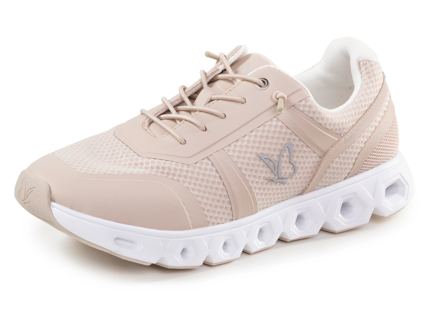 Caprice sneakers met elastische decoratieve vetersluiting KLiNGEL