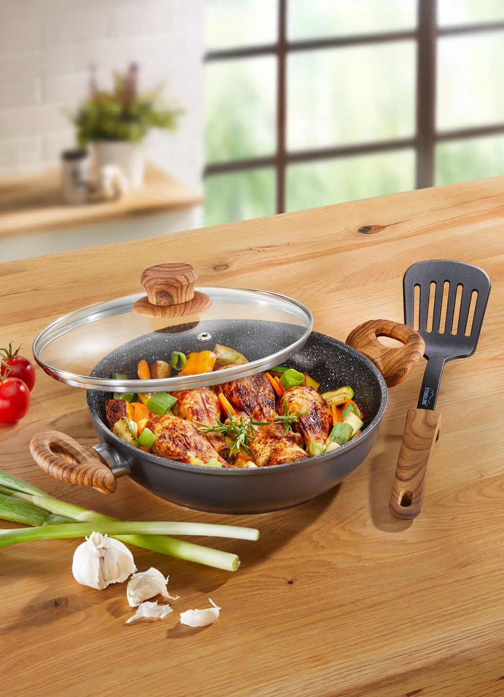 4-delen Keukenset - Hybride Antiaanbak ONYX COOKWARE Keukenset