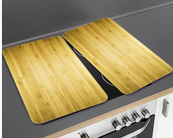 Huishoudhulpjes - Kachelafdekplaten in houtlook, set van 2, in Farbe HOUTLOOK Ansicht 1