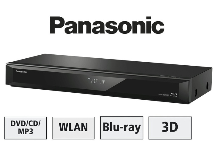 Thuisbios - Panasonic Blu-Ray recorder met dubbele receiver, in Farbe ZWART, in Ausführung met kabelontvanger Ansicht 1