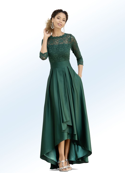 Avondkleding - Mooie jurk met kant, in Größe 036 bis 050, in Farbe SMARAGDGROEN Ansicht 1