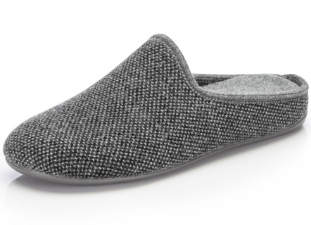 Pantoffels van textiel met een subtiel patroon
